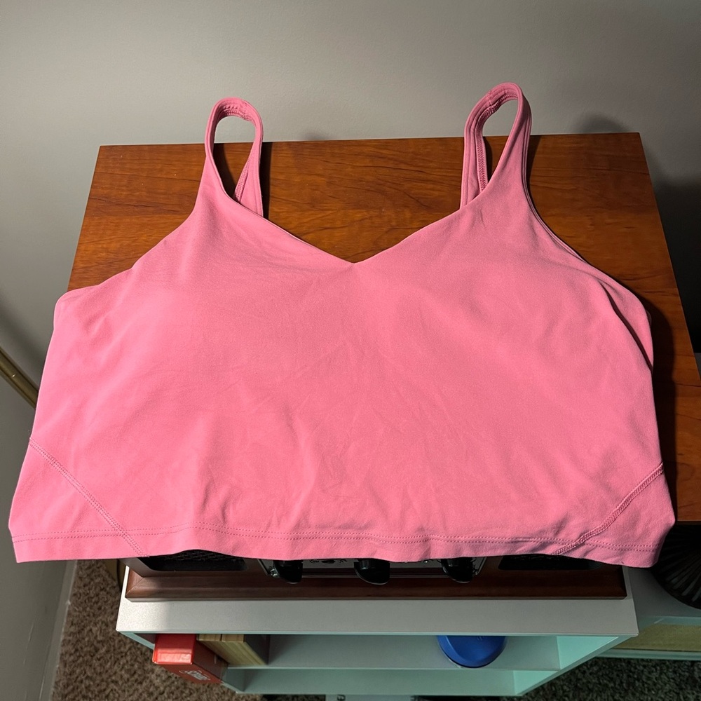 Lululemon rose pink crop tank